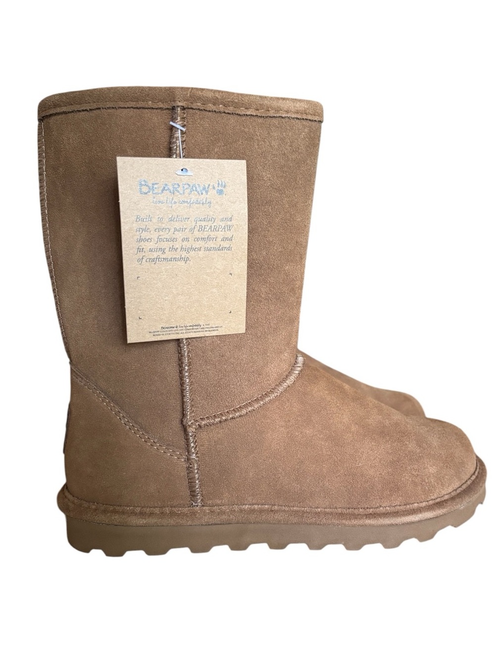 NWT BearPaw Hickory Elle Short Boots - Hickory Brown